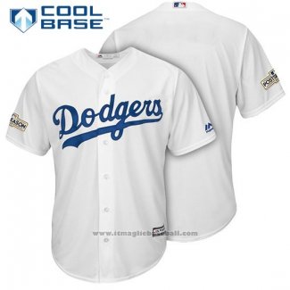 Maglia Baseball Uomo Los Angeles Dodgers 2017 Bianco Cool Base