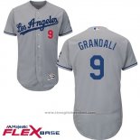 Maglia Baseball Uomo Los Angeles Dodgers 9 Dodgers Grandal Grigio Flex Base