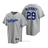 Maglia Baseball Uomo Los Angeles Dodgers Billy Mckinney Replica Road Grigio