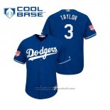 Maglia Baseball Uomo Los Angeles Dodgers Chris Taylor Cool Base Allenamento Primaverile 2019 Blu