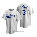 Maglia Baseball Uomo Los Angeles Dodgers Chris Taylor Cooperstown Collection Primera Bianco