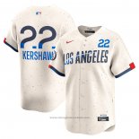 Maglia Baseball Uomo Los Angeles Dodgers Clayton Kershaw 2024 City Connect Limited Crema