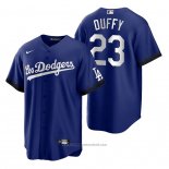 Maglia Baseball Uomo Los Angeles Dodgers Danny Duffy 2021 City Connect Replica Blu