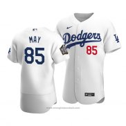 Maglia Baseball Uomo Los Angeles Dodgers Dustin May 2020 Autentico Primera Bianco