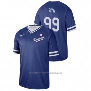 Maglia Baseball Uomo Los Angeles Dodgers Hyun Jin Ryu Cooperstown Collection Legend Blu
