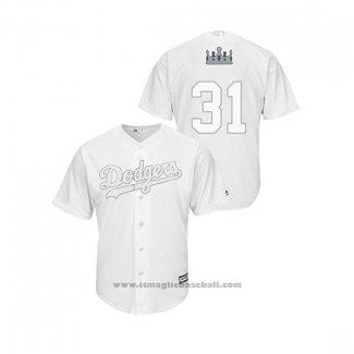 Maglia Baseball Uomo Los Angeles Dodgers Joc Pederson 2019 Players Weekend Replica Bianco