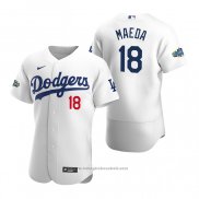 Maglia Baseball Uomo Los Angeles Dodgers Kenta Maeda Autentico 2020 Primera Bianco
