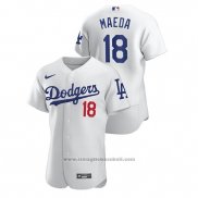 Maglia Baseball Uomo Los Angeles Dodgers Kenta Maeda Autentico Bianco