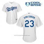 Maglia Baseball Uomo Los Angeles Dodgers Kirk Gibson 23 Bianco Home Cool Base