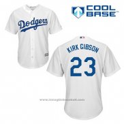 Maglia Baseball Uomo Los Angeles Dodgers Kirk Gibson 23 Bianco Home Cool Base