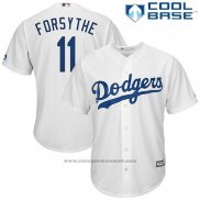 Maglia Baseball Uomo Los Angeles Dodgers Logan Forsythe Bianco Cool Base