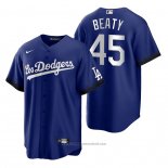Maglia Baseball Uomo Los Angeles Dodgers Matt Beaty 2021 City Connect Replica Blu