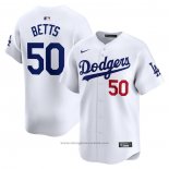 Maglia Baseball Uomo Los Angeles Dodgers Mookie Betts Home Limited Bianco