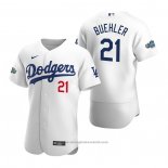 Maglia Baseball Uomo Los Angeles Dodgers Walker Buehler Autentico 2020 Primera Bianco