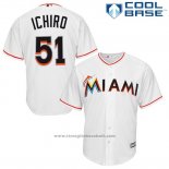 Maglia Baseball Uomo Miami Marlins Ichiro Suzuki Home Cool Base Bianco