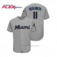 Maglia Baseball Uomo Miami Marlins J.t. Realmuto Flex Base Autentico Collection Home 2019 Bianco