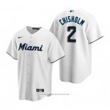 Maglia Baseball Uomo Miami Marlins Jazz Chisholm Replica Home Bianco