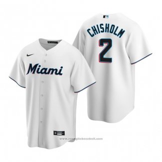 Maglia Baseball Uomo Miami Marlins Jazz Chisholm Replica Home Bianco