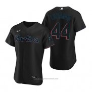 Maglia Baseball Uomo Miami Marlins Jesus Luzardo Autentico Alternato Nero