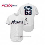 Maglia Baseball Uomo Miami Marlins Trevor Richards Flex Base Autentico Collection Home 2019 Bianco