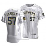 Maglia Baseball Uomo Milwaukee Brewers Eric Yardley Autentico Primera Bianco