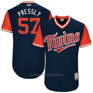 Maglia Baseball Uomo Minnesota Twins 2017 Little League World Series Ryan Pressly Blu