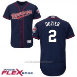 Maglia Baseball Uomo Minnesota Twins 2 Brian Dozier Blu Flex Base