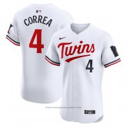 Maglia Baseball Uomo Minnesota Twins Carlos Correa Home Elite Bianco