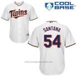 Maglia Baseball Uomo Minnesota Twins Ervin Santana 54 Bianco Home Cool Base