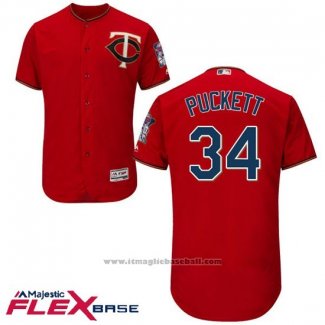 Maglia Baseball Uomo Minnesota Twins Kirby Puckett Autentico Collection Flex Base Scarlet