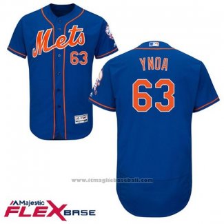 Maglia Baseball Uomo New York Mets 63 Gabriel Ynoa Flex Base