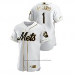 Maglia Baseball Uomo New York Mets Amed Rosario Golden Edition Autentico Bianco