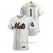 Maglia Baseball Uomo New York Mets Amed Rosario Golden Edition Autentico Bianco