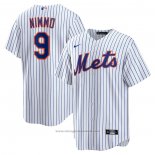 Maglia Baseball Uomo New York Mets Brandon Nimmo Home Replica Bianco Blu
