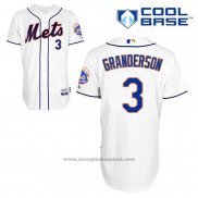 Maglia Baseball Uomo New York Mets Curtis Granderson 3 Bianco Alternato Cool Base
