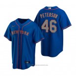 Maglia Baseball Uomo New York Mets David Peterson Replica Alternato Blu