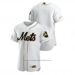 Maglia Baseball Uomo New York Mets Golden Edition Autentico Bianco