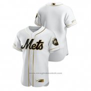 Maglia Baseball Uomo New York Mets Golden Edition Autentico Bianco