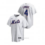Maglia Baseball Uomo New York Mets Jed Lowrie Replica Home Bianco