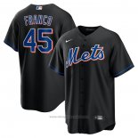 Maglia Baseball Uomo New York Mets John Franco 2022 Alternato Replica Nero