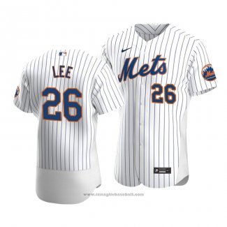 Maglia Baseball Uomo New York Mets Khalil Lee Autentico Home Bianco