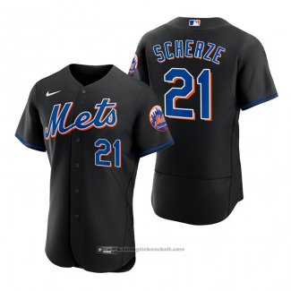 Maglia Baseball Uomo New York Mets Max Scherzer Autentico Alternato Nero