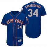 Maglia Baseball Uomo New York Mets Noah Syndergaard Grigio 2017 Alternato