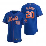 Maglia Baseball Uomo New York Mets Pete Alonso Autentico 2020 Alternato Blu