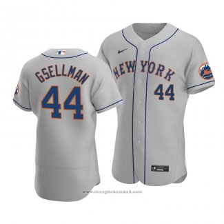 Maglia Baseball Uomo New York Mets Robert Gsellman Autentico Road Grigio