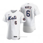 Maglia Baseball Uomo New York Mets Starling Marte Autentico Home Bianco