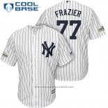Maglia Baseball Uomo New York Yankees 2017 Postseason Clint Frazier Bianco Cool Base