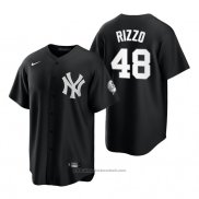 Maglia Baseball Uomo New York Yankees Anthony Rizzo Replica 2021 Nero