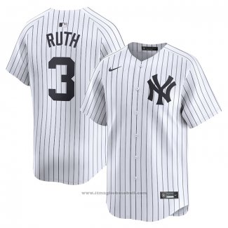 Maglia Baseball Uomo New York Yankees Babe Ruth Home Limited Bianco