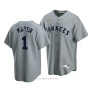 Maglia Baseball Uomo New York Yankees Billy Martin Cooperstown Collection Road Grigio